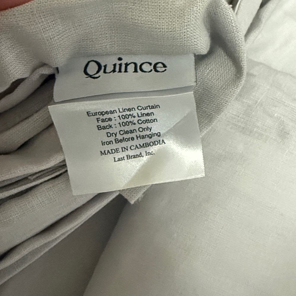 Quince European Linen Curtain Set of 2 - Picture 8 of 10